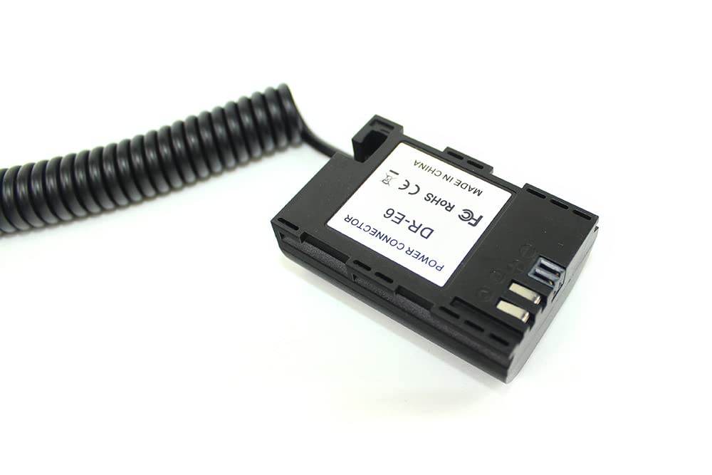 Lanparte D tap E6 Battery Dummy Fixed Voltage Fit for Canon EOS5D3,5D4,6D,7D,70D,80D and Canon Cameras(E6P-D)
